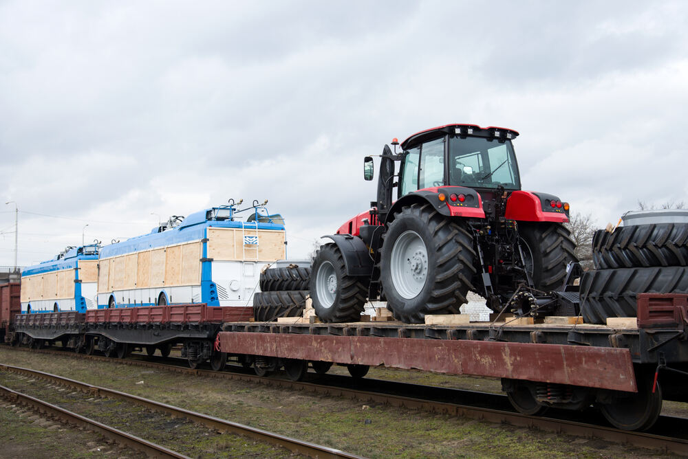 Industrial Equipment Being Loaded